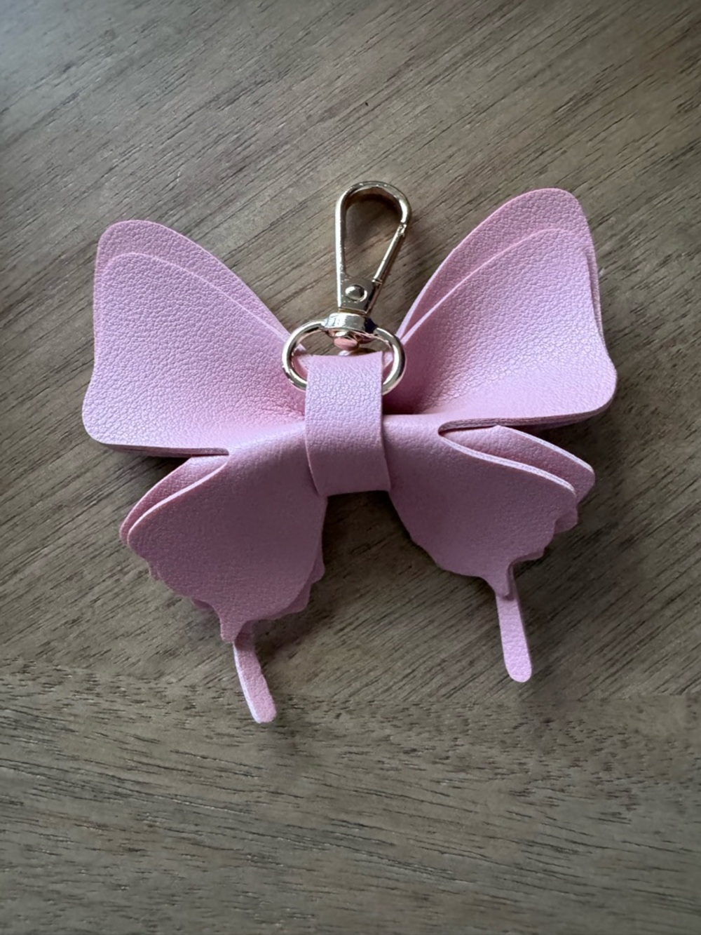 Pink Butterfly Bow Bag Charm or Keychain